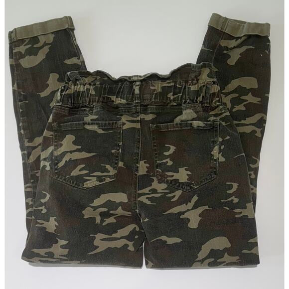 ALMOST FAMOUS Women's Green Camouflage Stretch Waist Straight Leg Pants Sz S - Picture 6 of 8